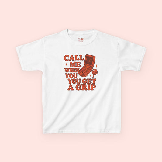 "Call Me When You Get A Grip" Graphic Baby Tee